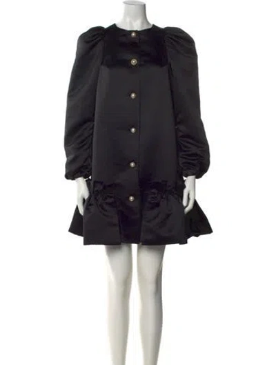 Pre-owned Sleeper Crew Neck Mini Dress In Black