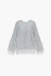 Sleeper Disco Metallic Fringe Jacket In Gray