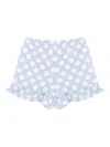 Sleeper Dotted Ruffled Shorts In Blue