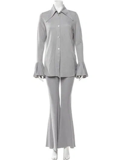 Pre-owned Sleeper Faux Fur Trim Lounge Set In Grey