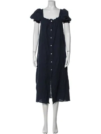 Pre-owned Sleeper Faux Shearling Nightgown In Blue