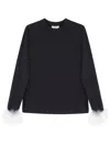 Sleeper Feather-detail T-shirt In Black