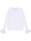 Sleeper Feather-detail T-shirt In White