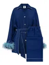 Sleeper Feather Pajama Set In Blue