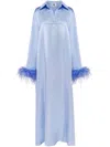 Sleeper Kleid Mit Federn In Blau