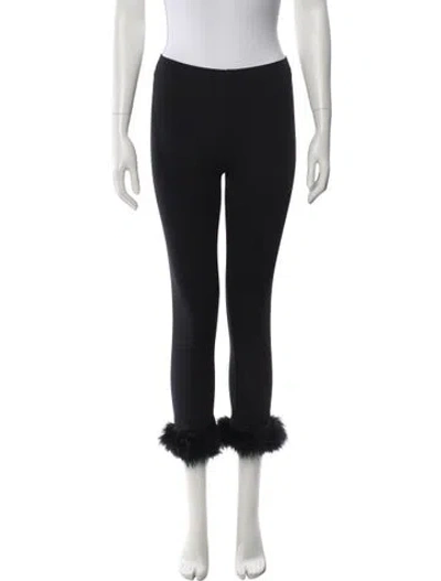 Pre-owned Sleeper Feather Trim Pajamas In Black