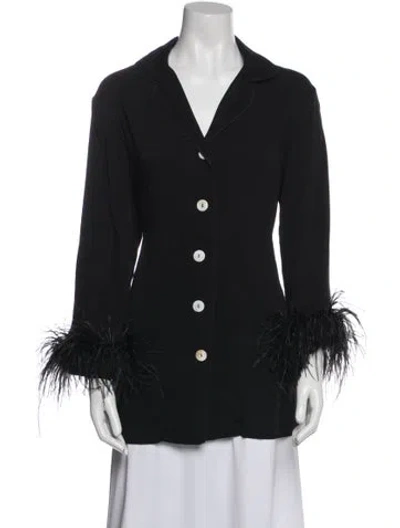 Pre-owned Sleeper Feather Trim Pajamas In Blue