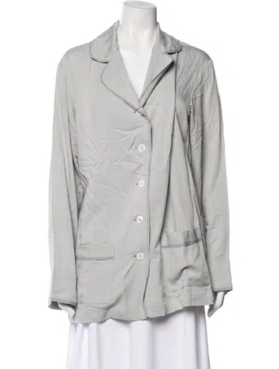 Pre-owned Sleeper Feather Trim Pajamas W/ Tags In Gray