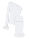 Sleeper Feather-trim Pyjama Set In White
