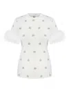 Sleeper Feather-trim T-shirt