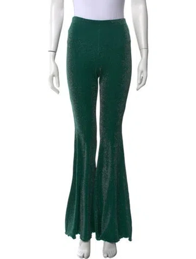 Pre-owned Sleeper Flared Pants In Green