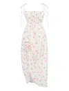 Sleeper Floral-print Midi Dress In White
