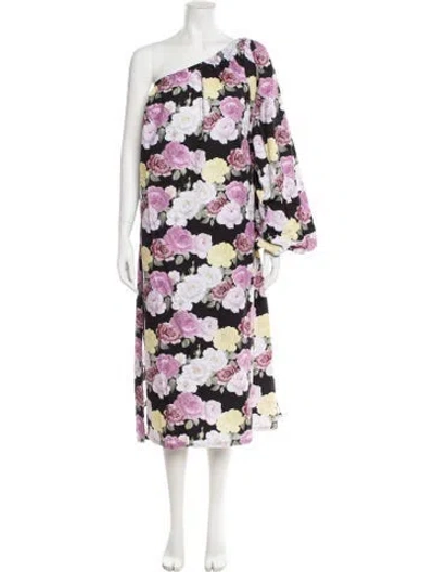 Pre-owned Sleeper Floral Print Midi Length Dress W/ Tags In Multi