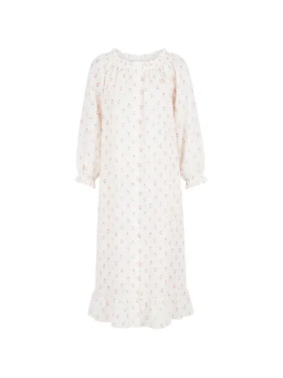 Sleeper Floral-print Ruffled Nightdress In Neutral