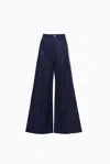 SLEEPER FLOWER POWER SUIT PANTS IN NAVY