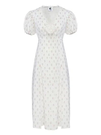 Sleeper Genus Dress In White