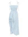 Sleeper Gingham-pattern Midi Dress In Blue