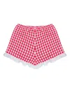 Sleeper Gingham Scalloped Shorts In Pink