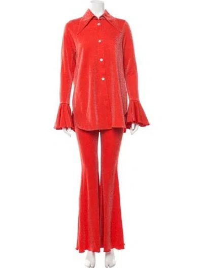 Pre-owned Sleeper Glitter Accents Pajamas W/ Tags In Orange