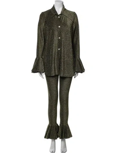 Pre-owned Sleeper Glitter Accents Pant Set