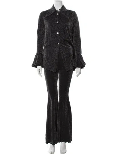 Pre-owned Sleeper Glitter Accents Pant Set In Multi