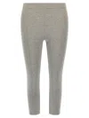 Sleeper Ribbed Texture Stretch Fit Leggings In Grey