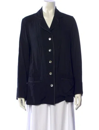 Pre-owned Sleeper Grosgrain Trim Pajamas In Black