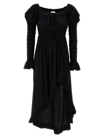 ワンピース SLEEPER 'Juliette' dress Juliette Shirred Asymmetric Dress in Pink – Sleeper