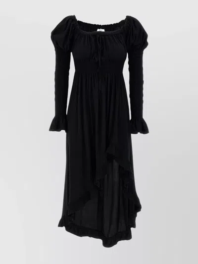 SLEEPER 'JULIETTE' SMOCKED RUFFLED HEM DRESS