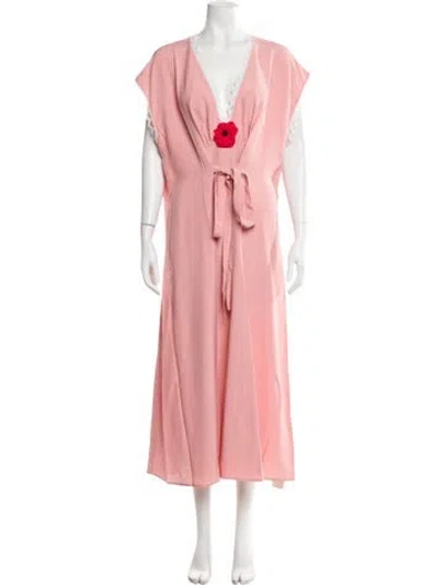 Pre-owned Sleeper Lace Trim Embellishment Nightgown In Pink
