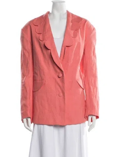 Pre-owned Sleeper Linen Blazer In Orange