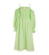Sleeper Linen Cancan Maxi Dress In Green