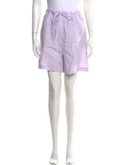 Pre-owned Sleeper Linen Knee-length Shorts In Purple