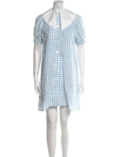 Pre-owned Sleeper Linen Mini Dress In Multi
