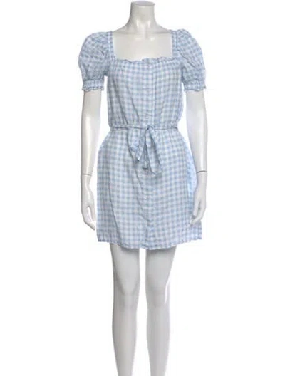 Pre-owned Sleeper Linen Mini Dress In Multi