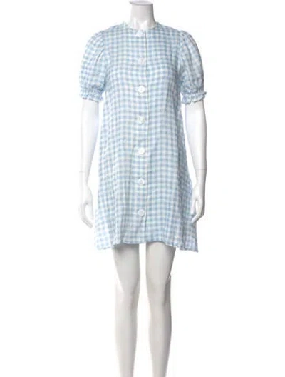 Pre-owned Sleeper Linen Mini Dress In Multi