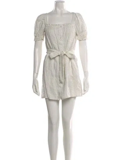 Pre-owned Sleeper Linen Mini Dress In White