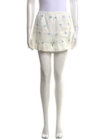 Pre-owned Sleeper Linen Mini Shorts In Blue