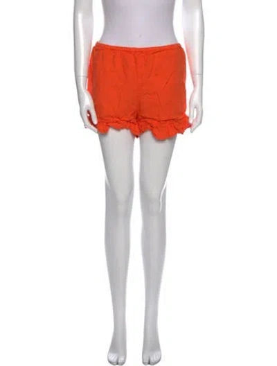 Pre-owned Sleeper Linen Mini Shorts In Orange