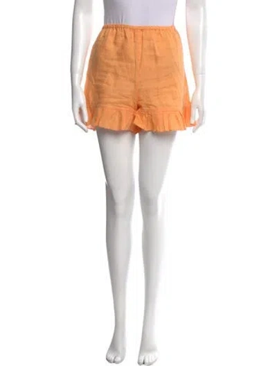 Pre-owned Sleeper Linen Mini Shorts In Orange