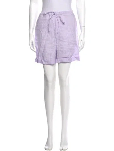 Pre-owned Sleeper Linen Mini Shorts In Purple