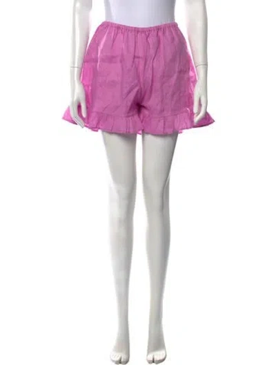 Pre-owned Sleeper Linen Mini Shorts In Purple