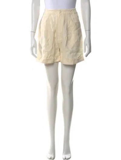 Pre-owned Sleeper Linen Mini Shorts W/ Tags In Neutral