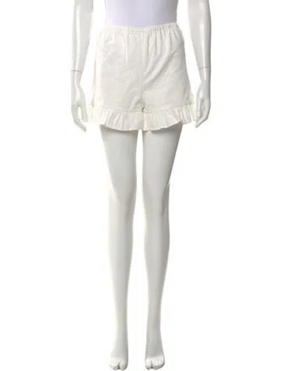 Pre-owned Sleeper Linen Mini Shorts W/ Tags In White