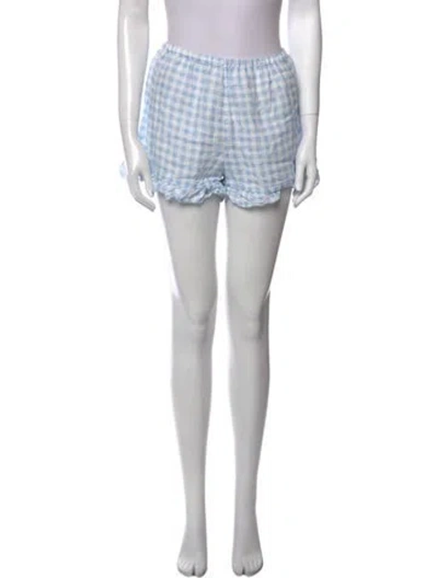 Pre-owned Sleeper Linen Mini Shorts In White