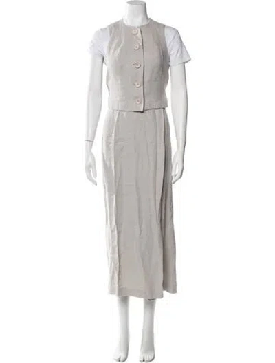 Pre-owned Sleeper Linen Pantsuit In Gray
