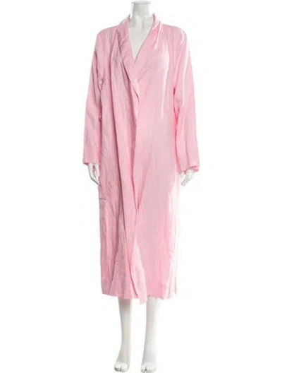 Pre-owned Sleeper Linen Robe In Pink