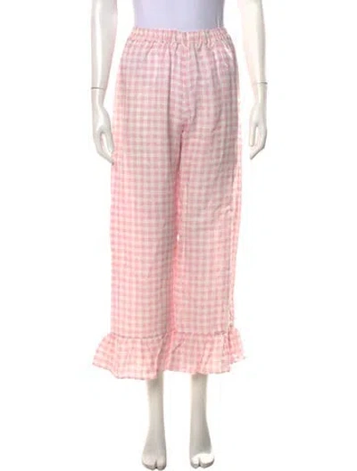 Pre-owned Sleeper Linen Wide Leg Pants In Multi