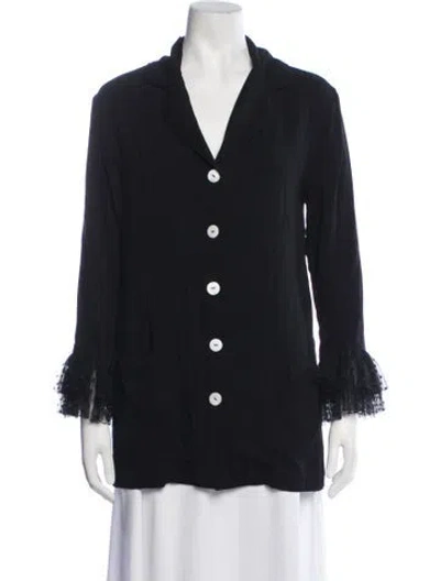 Pre-owned Sleeper Long Sleeve Blouse In Black