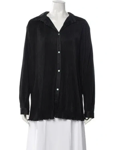 Pre-owned Sleeper Long Sleeve Blouse In Gray